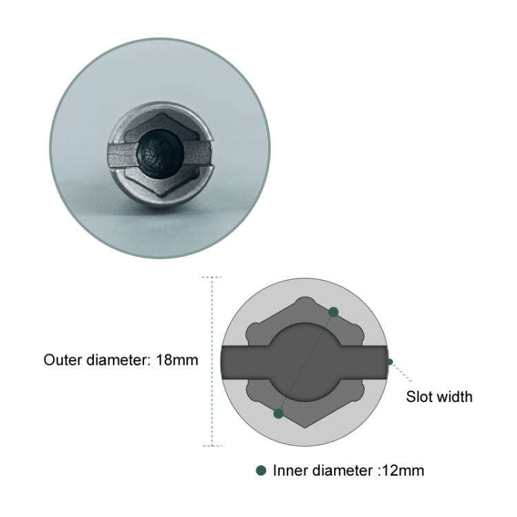 Open Socket Wrench Slotted 65mm Power Wing Butterfly Nut Socket, Slotted Width: 4.2mm