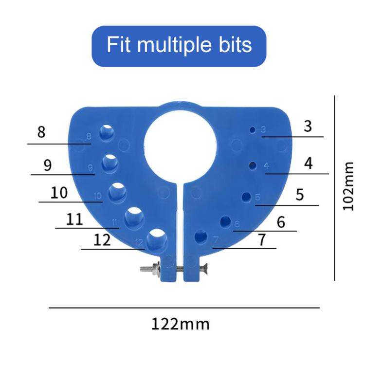 Multi-Specification Drill Bit Grinder Waste Drill Bit Sharpening Assistant Tool(Blue)
