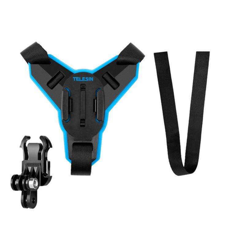 TELESIN Sports Camera Motorcycle Helmet Chin Mount Bracket For GoPro HERO Series / DJI Osmo Actio...
