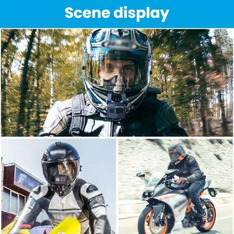 TELESIN Sports Camera Motorcycle Helmet Chin Mount Bracket For GoPro HERO Series / DJI Osmo Actio...