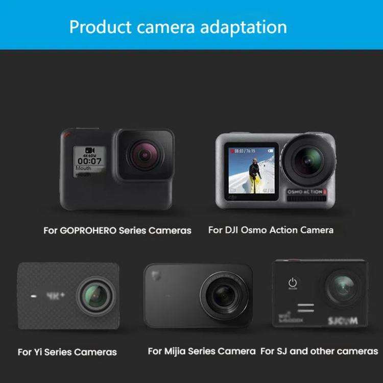 TELESIN Sports Camera Motorcycle Helmet Chin Mount Bracket For GoPro HERO Series / DJI Osmo Actio...