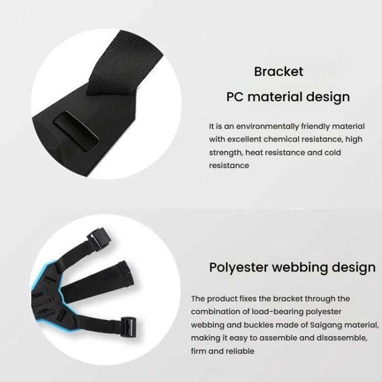 TELESIN Sports Camera Motorcycle Helmet Chin Mount Bracket For GoPro HERO Series / DJI Osmo Actio...