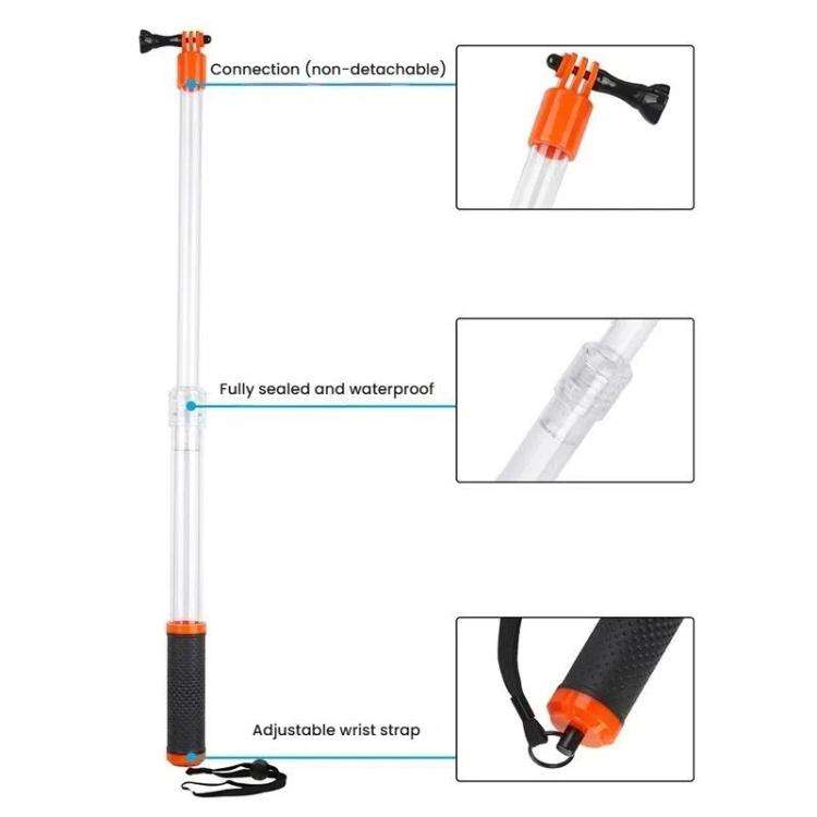 TELESIN Waterproof Selfie Stick For GoPro HERO Series / DJI Osmo Action Series And Other Sports C...