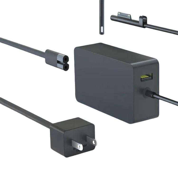For Microsoft Surface Laptop 65W 15V 4A Fast Charger With 5V 1A  USB-A Port AC Adapter US Plug