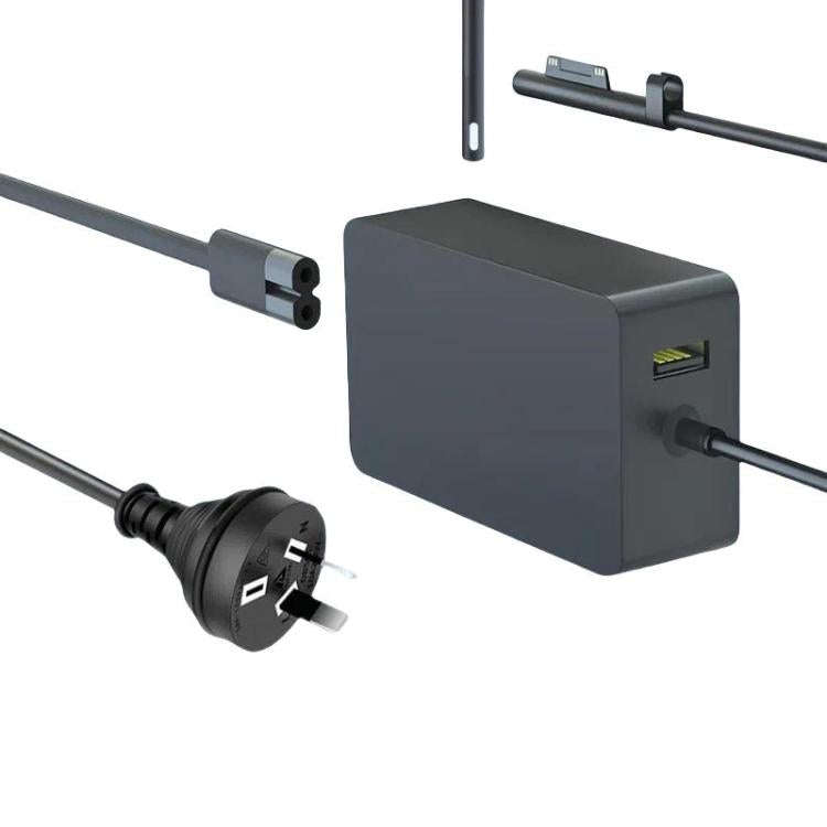 For Microsoft Surface Laptop 65W 15V 4A Fast Charger With 5V 1A  USB-A Port AC Adapter AU Plug