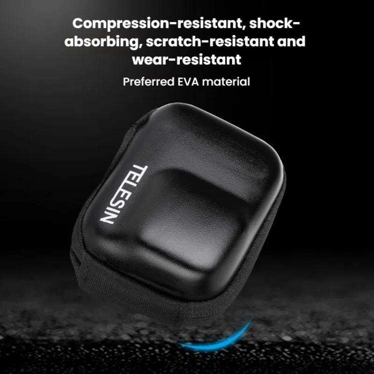 TELESIN Sports Camera Mini EVA Protective Storage Bag For GoPro HERO12 Black /11 Black /10 Black ...