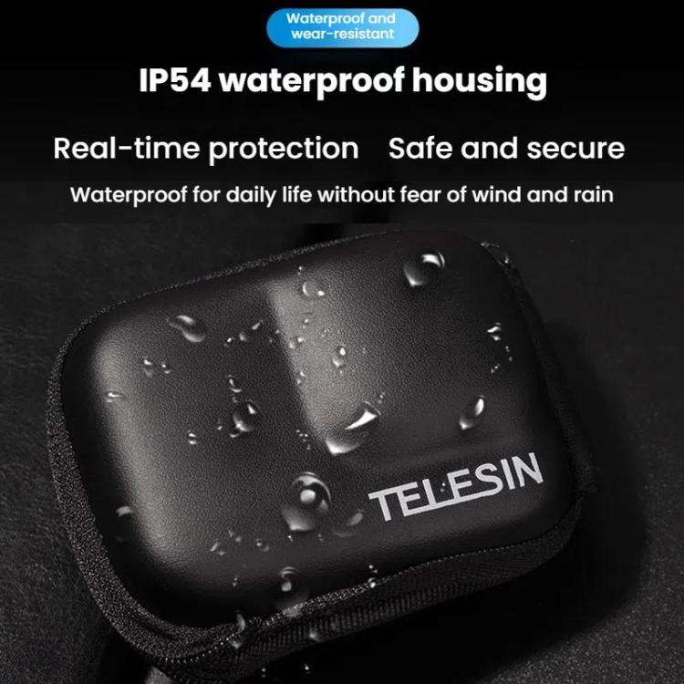 TELESIN Sports Camera Mini EVA Protective Storage Bag For GoPro HERO12 Black /11 Black /10 Black ...