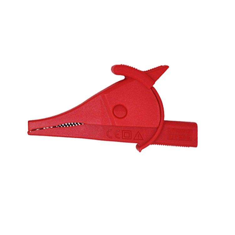 4mm Banana Jack Multimeter Crocodile Clip Insulated Capacitor Clip Test Pen Clip(Red)
