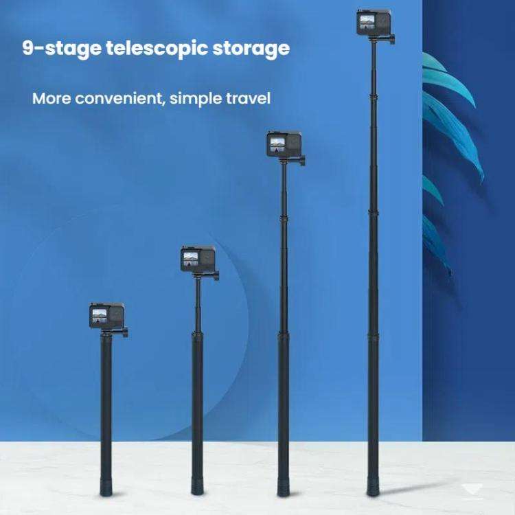 TELESIN Gen 2 2.7m Carbon Fiber Selfie Stick Sports Camera Extension Rod For GoPro HERO13 Black /...