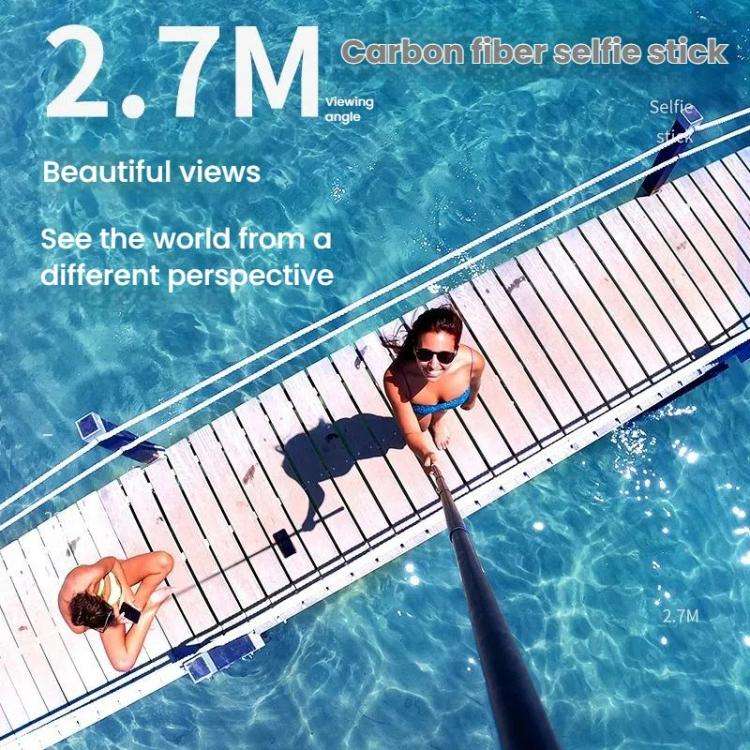 TELESIN Gen 2 2.7m Carbon Fiber Selfie Stick Sports Camera Extension Rod For GoPro HERO13 Black /...