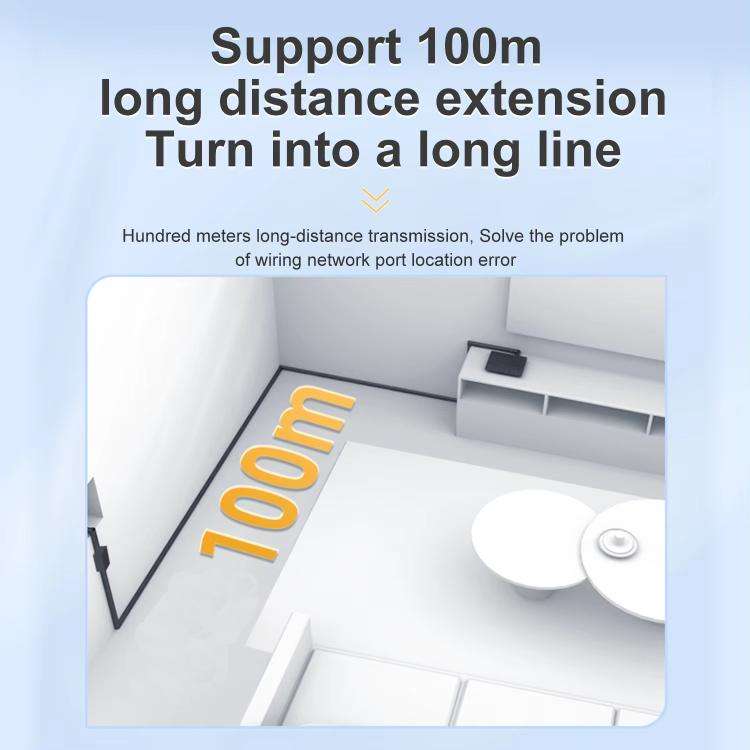 Mindpure AD043 2pcs Network Cable Pair Connector Extender Adapter RJ45 Network Gigabit Dual Pass-...