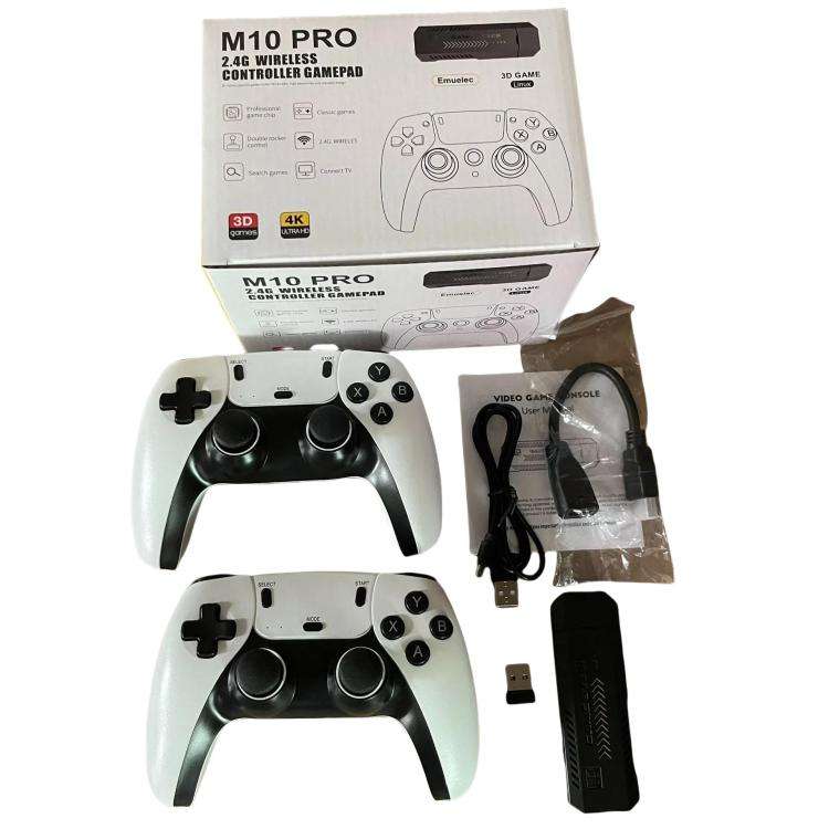 M10 Pro 4K TV Game Player 3D HD Retro Video Game Console 128G With Charged Controller
