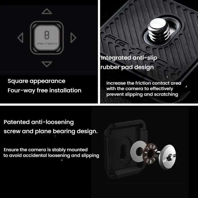 PGYTECH Camera Arca Quick Release Mount V2 Interface Tripod Accessory, Specifications: Set