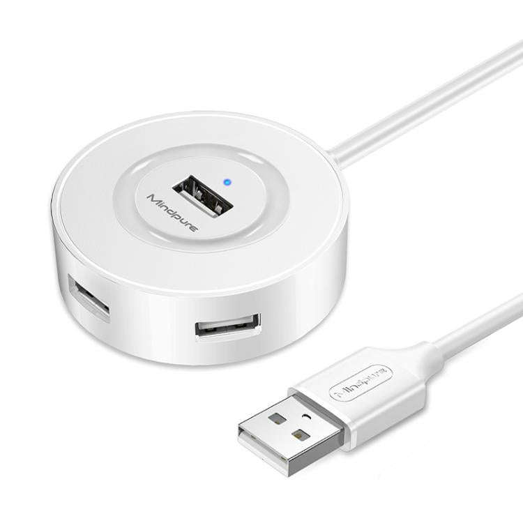 Mindpure US018 Computer Expansion USB2.0 4 Ports HUB, Length: 1m White