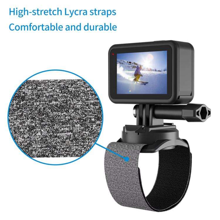 TELESIN Sports Camera Wrist Strap Steering Wrist Mount Strap(Gray Black)