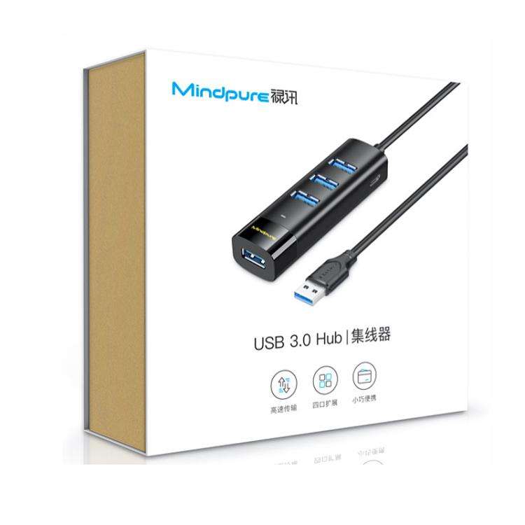 Mindpure US022 1m USB To 4-port USB3.0 Long Hub Docking Station Splitter