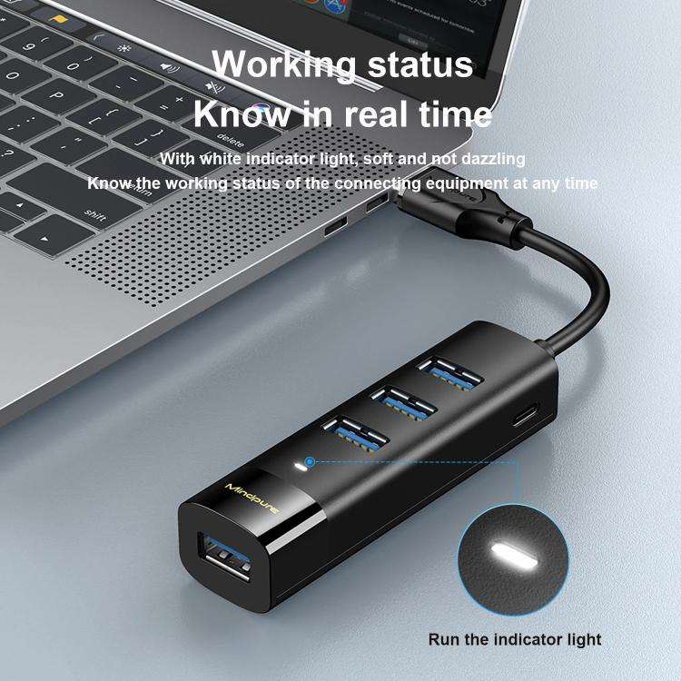 Mindpure US022 1m USB To 4-port USB3.0 Long Hub Docking Station Splitter