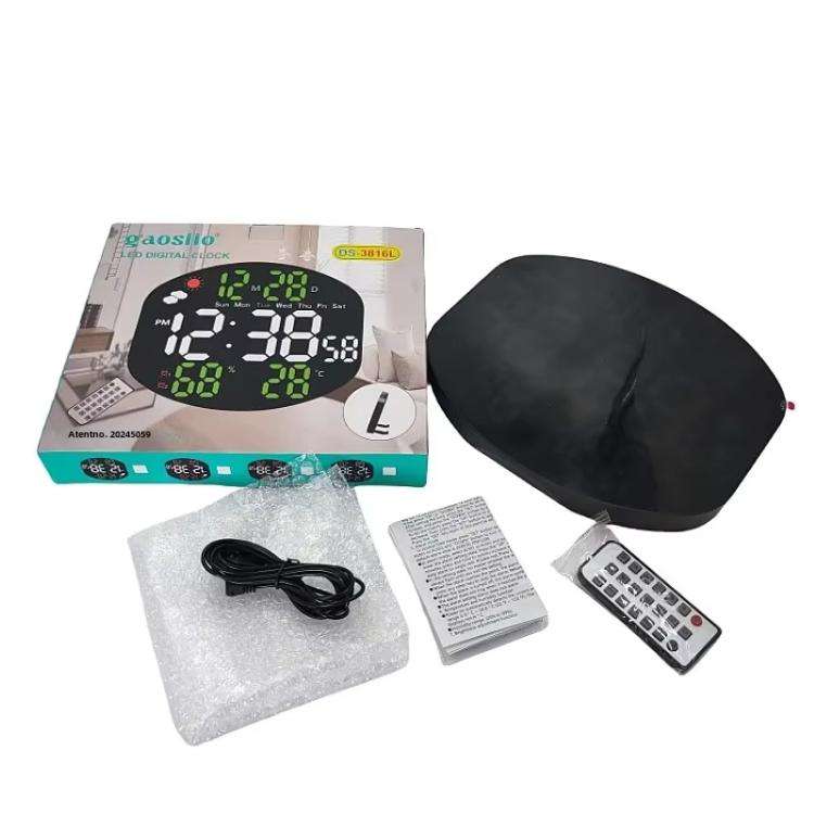 Digital Wall Clock Weather Station Forecast TEMP Humidity 2 Alarm Table Clock With Remote Control...
