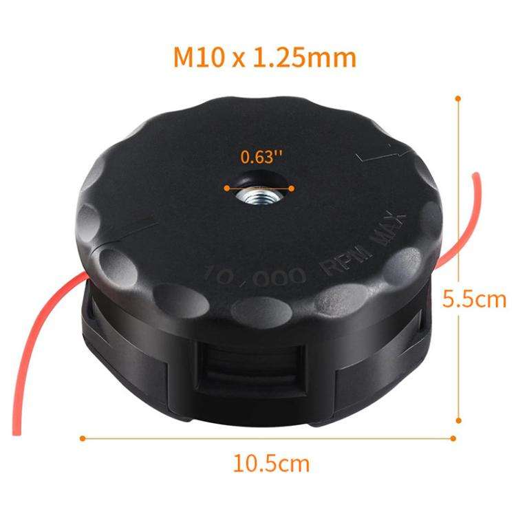 Small Mower Removal-Free Beater Heads For M10 x 1.25 Garden Tool Accessories(Black)