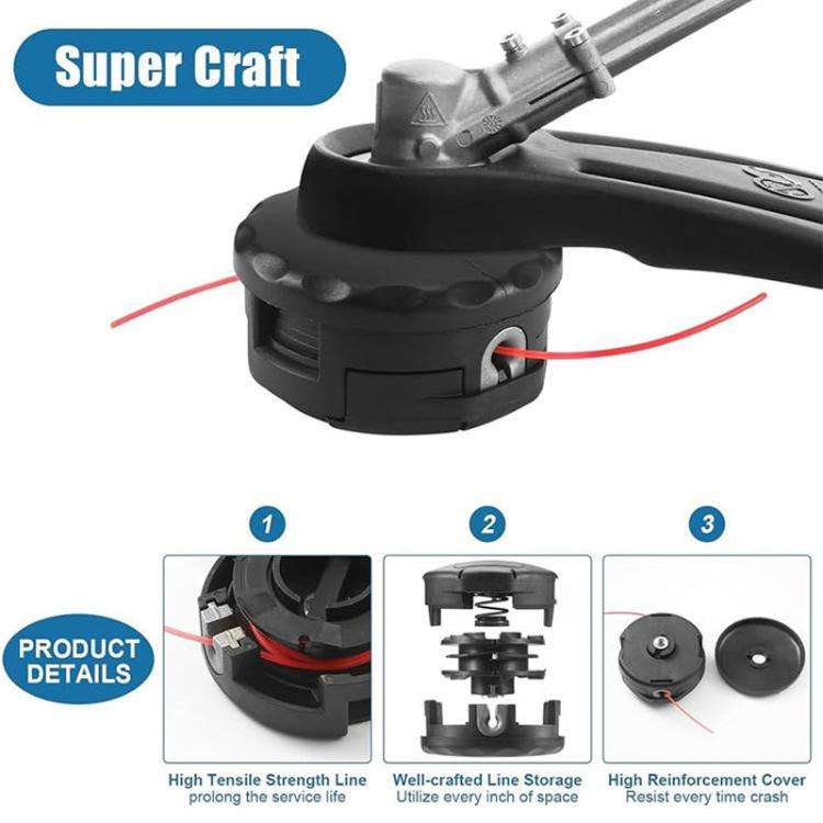 Small Mower Removal-Free Beater Heads For M10 x 1.25 Garden Tool Accessories(Black)