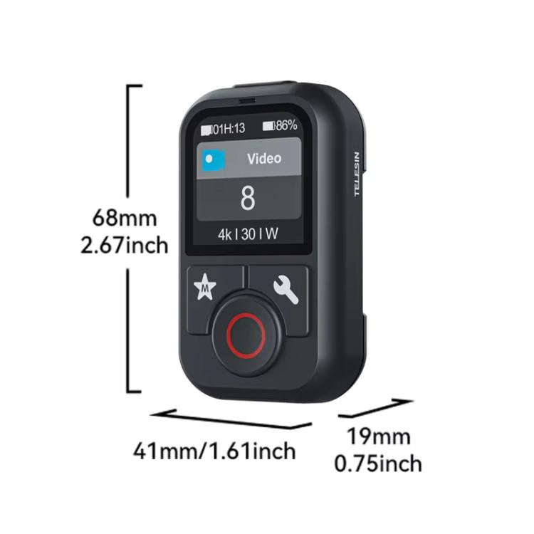 TELESIN T13 60m Sports Camera Wireless Bluetooth Remote Control For GoPro HERO13 Black /12 Black ...