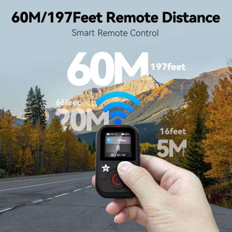 TELESIN T13 60m Sports Camera Wireless Bluetooth Remote Control For GoPro HERO13 Black /12 Black ...