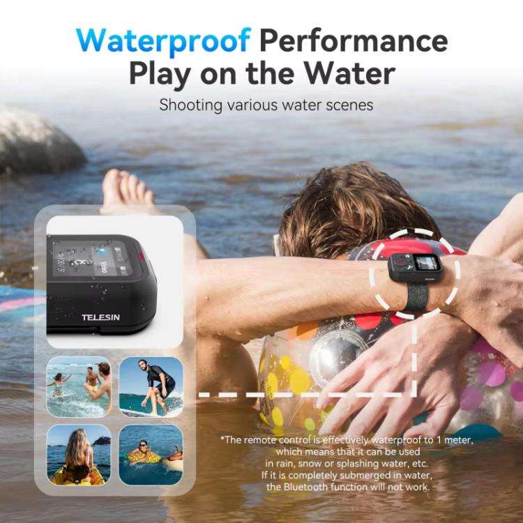 TELESIN T13 60m Sports Camera Wireless Bluetooth Remote Control For GoPro HERO13 Black /12 Black ...