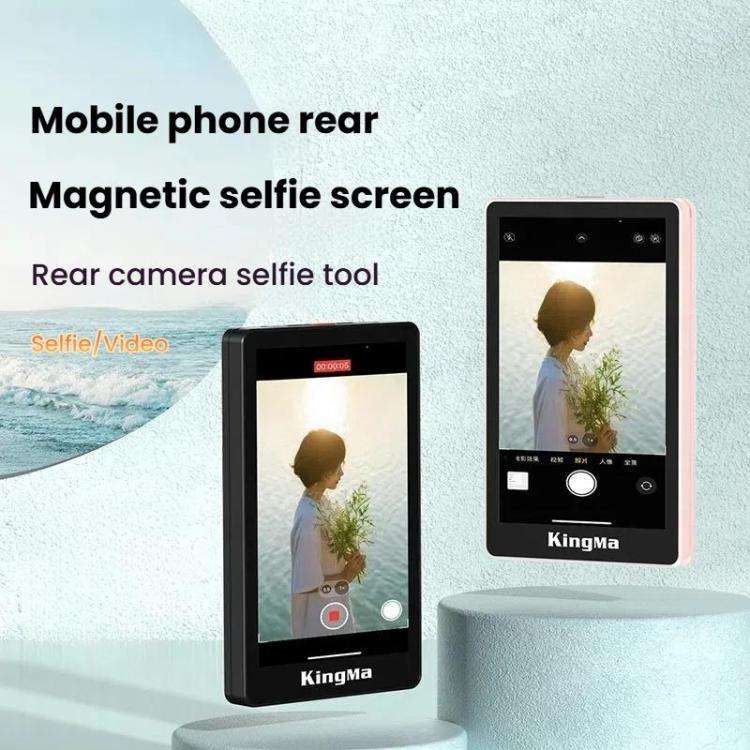 KingMa PH02 MAX Mobile Phone MagSafe Display Screen Selfie Live Streaming Phone Rear Camera(Pink)