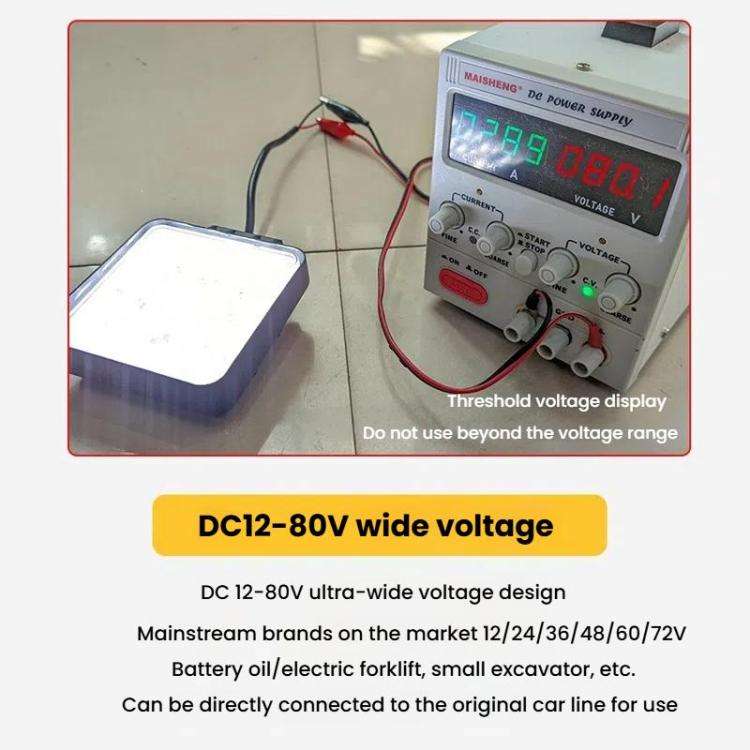 DC 12V-80V Forklift LED High Brightness Front Working Headlight, Size: 4 Inches 9 Beads
