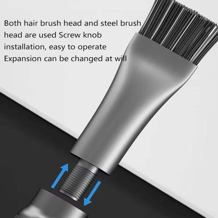 MaAnt 2 In 1 Stiffened Cylinder Short Brush Cell Phone Repair Motherboard Cleaning Brush