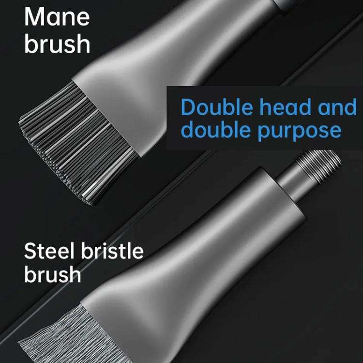 MaAnt 2 In 1 Stiffened Cylinder Short Brush Cell Phone Repair Motherboard Cleaning Brush