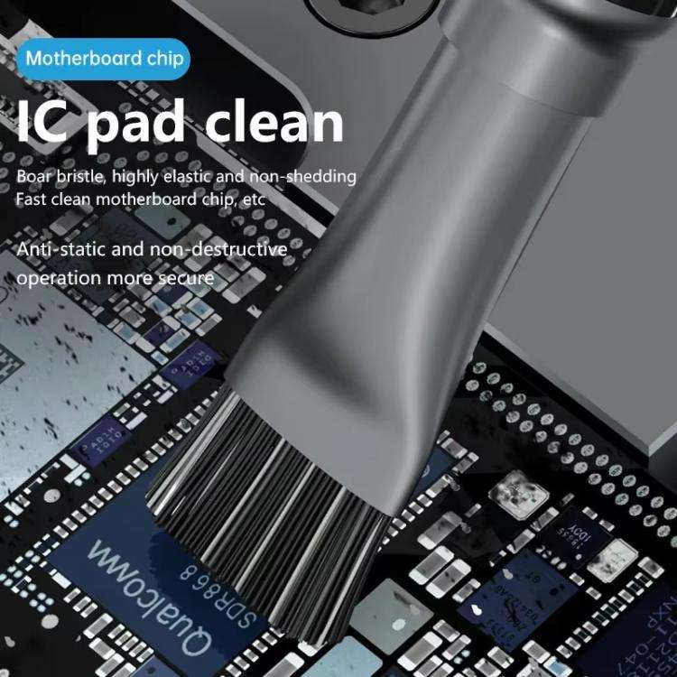 MaAnt 2 In 1 Stiffened Cylinder Short Brush Cell Phone Repair Motherboard Cleaning Brush