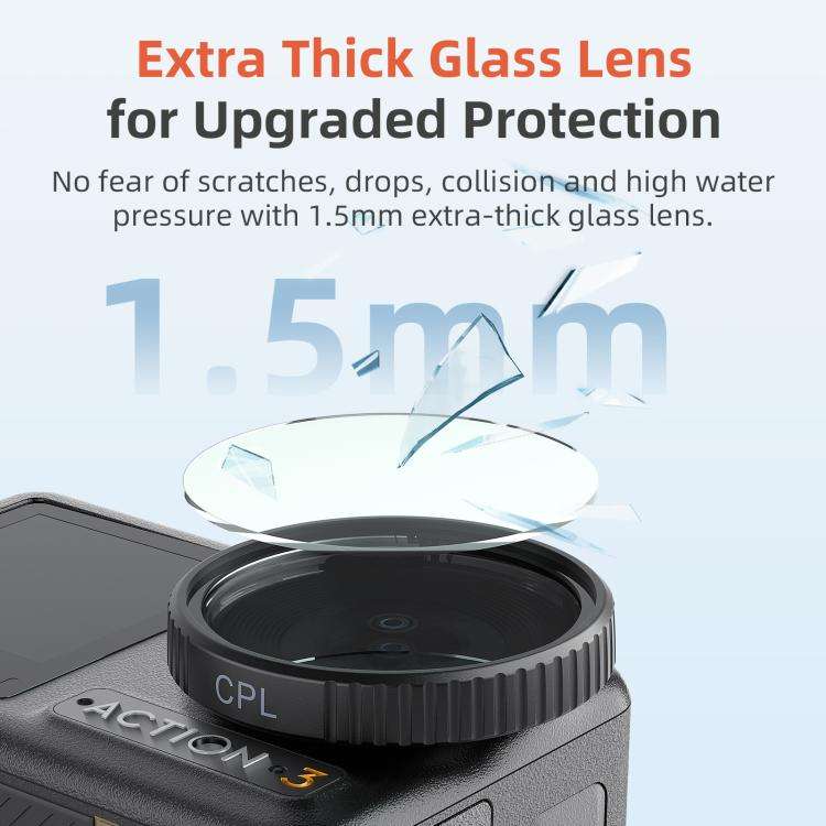 aMagisn Filter For DJI Action 5 Pro / 4 / 3, Spec: ND8+16+32+64