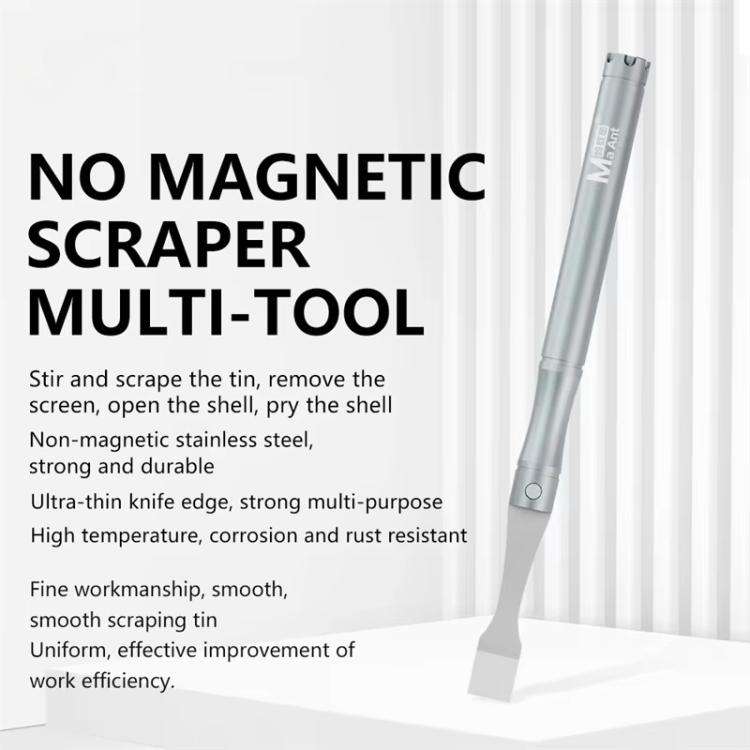 MaAnt M-068 Cell Phone Repair Non-Magnetic Stainless Steel Scraper Removal Tablet Paste Stirring ...