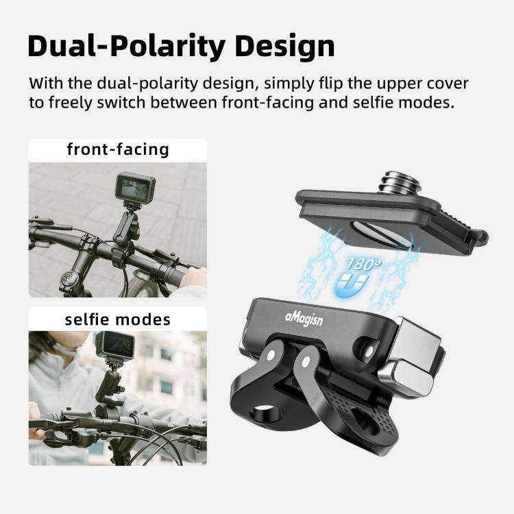 aMagisn Mini Quick Release Mount for Sports Cameras, Spec: 2-claw Base+1/4 Inch Cover