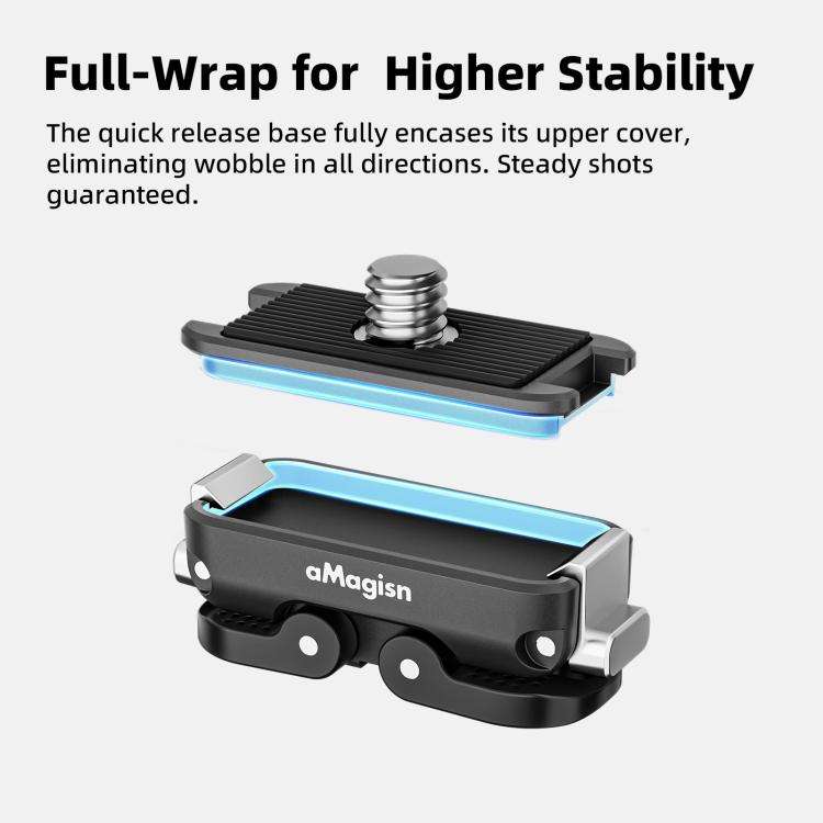 aMagisn Mini Quick Release Mount for Sports Cameras, Spec: 2-claw Base+1/4 Inch Cover