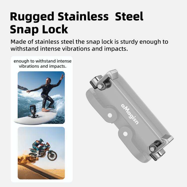 aMagisn Mini Quick Release Mount for Sports Cameras, Spec: 2-claw Base+1/4 Inch Cover