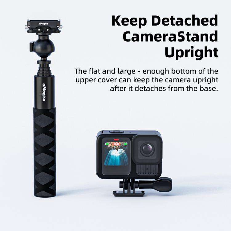 aMagisn Mini Quick Release Mount for Sports Cameras, Spec: 2-claw Base+1/4 Inch Cover
