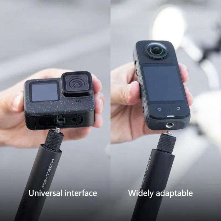 PGYTECH 96cm Aluminum Alloy Extended Sports Camera Selfie Stick(Black)