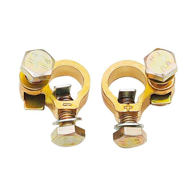 1pair Thickened Copper Battery Clip Automotive Battery Stake Multi-Function Connector