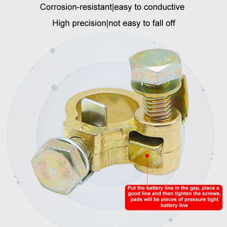 1pair Thickened Copper Battery Clip Automotive Battery Stake Multi-Function Connector