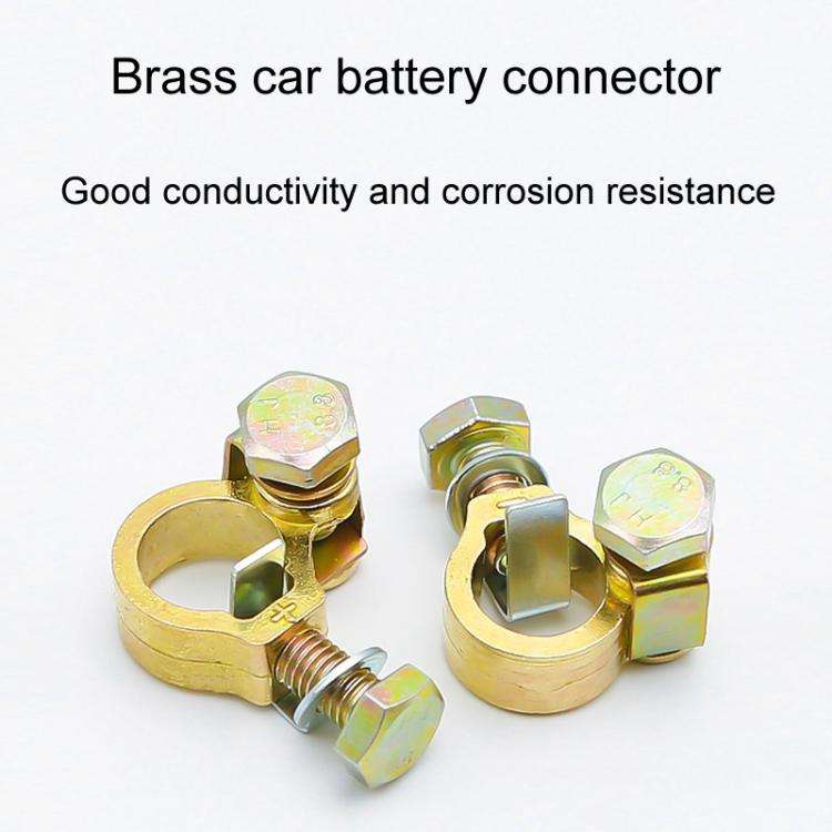 1pair Thickened Copper Battery Clip Automotive Battery Stake Multi-Function Connector