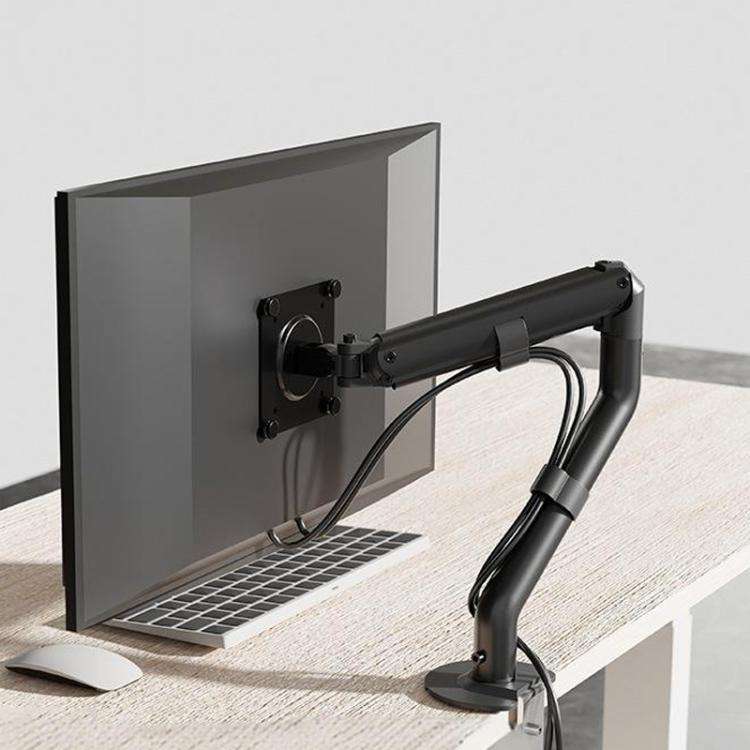 For 15-32 Inch Monitor Bracket Adjustable Gas Spring Computer Screen Desk Mount Stand(Black)