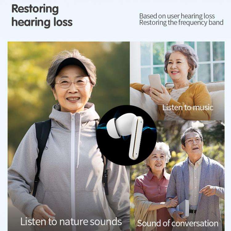 Smart Touch In-Ear Hearing Aid With Digital Charging Compartment(Skin Color)