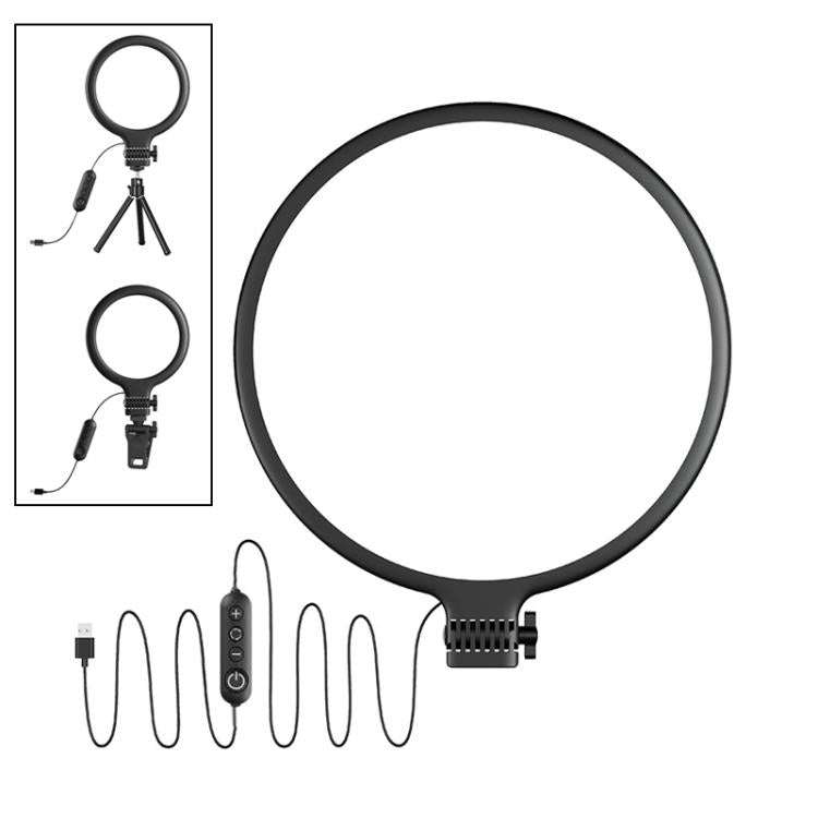 Live Streaming Fill Light Selfie Desktop Photography Light Laptop Clamp Fill Lamp Set(Lamp+Stand+...