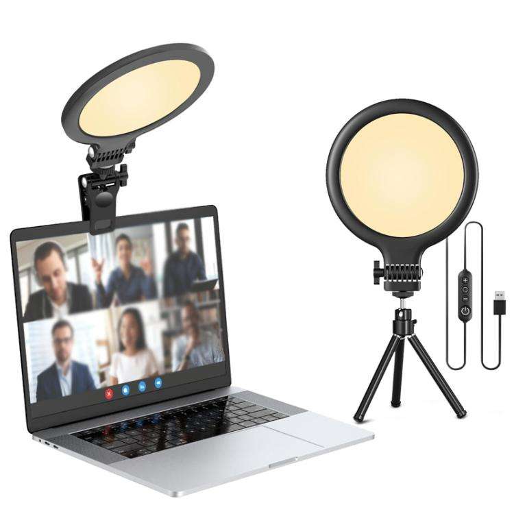 Live Streaming Fill Light Selfie Desktop Photography Light Laptop Clamp Fill Lamp Set(Lamp+Stand+...