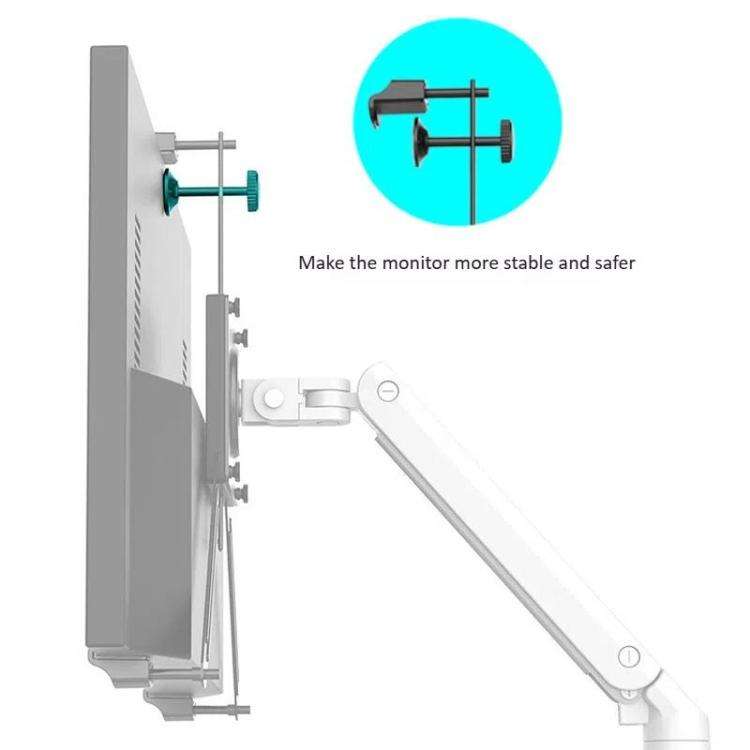 Holeless Monitor Mount for 17-32 Inch Screens Quick Installation and Removal Bracket(Black)
