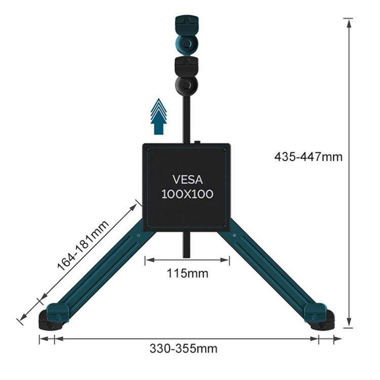 Holeless Monitor Mount for 17-32 Inch Screens Quick Installation and Removal Bracket(Black)