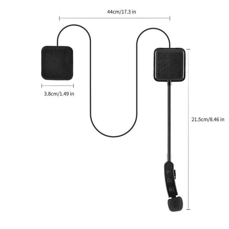 TW2S IPX5 Waterproof Noise Reduction Helmet Bluetooth Headset(Black)