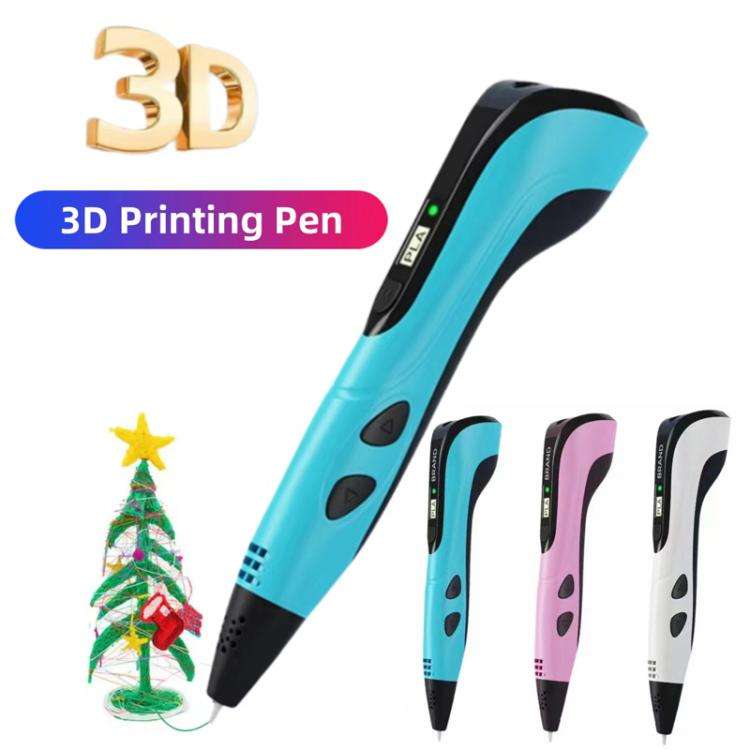 3D Printing Pen Kids Education Drawing DIY Doodle Stereoscopic Drawing 3D Pen(Blue)